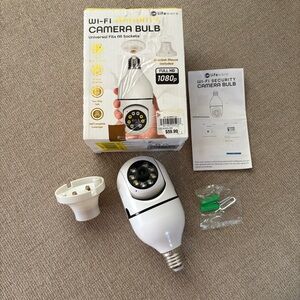 WI-FI Security Camera Bulb Universal Fits All Sockets Full HD 1080p